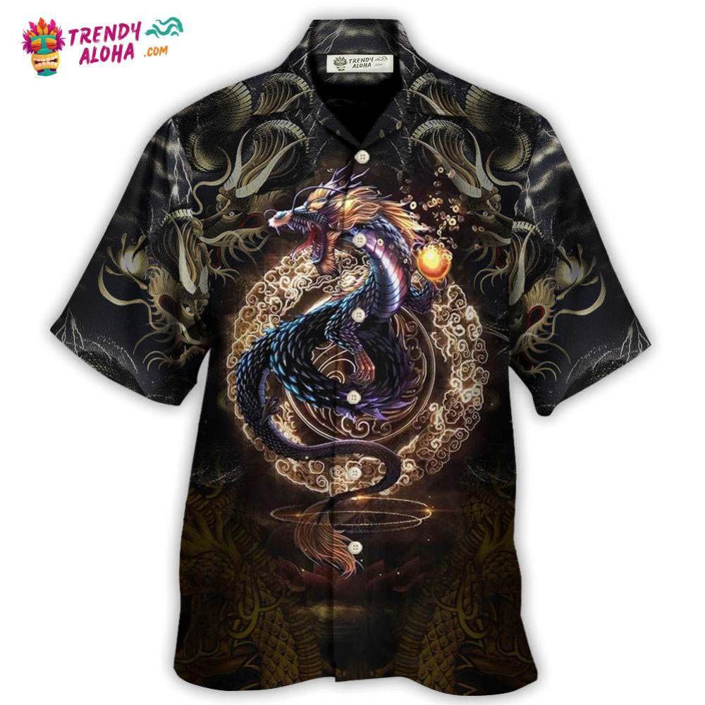 Dragon Golden Japanese Dragon Hawaiian Shirt – Trendy Aloha