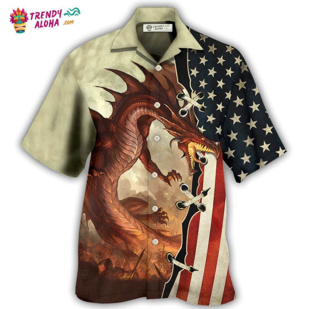 Dragon Independence Day Hawaiian Shirt – Trendy Aloha