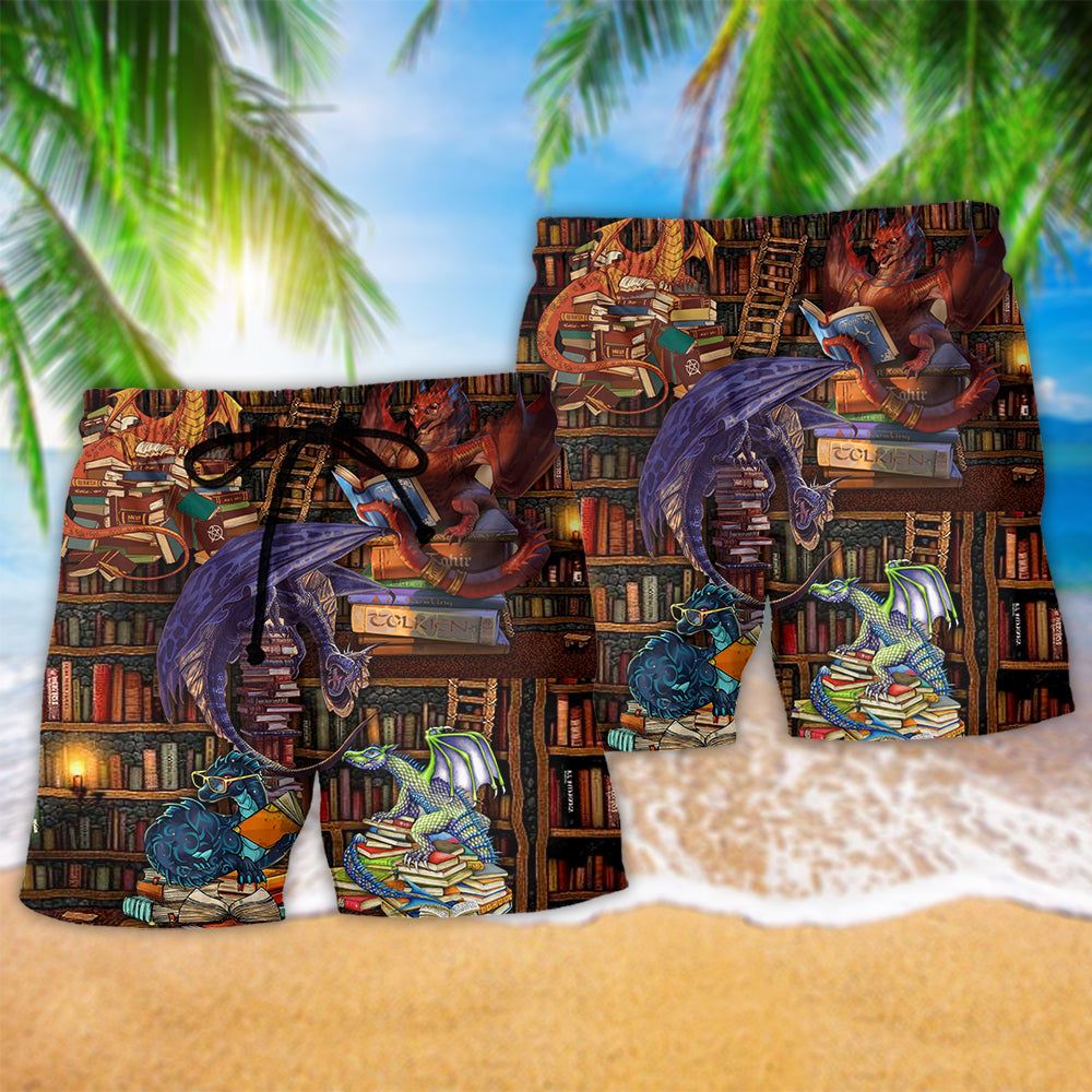 Dragon Love Books My Weekend Is All Booked Trendy Aloha Hawaiian Beach Shorts