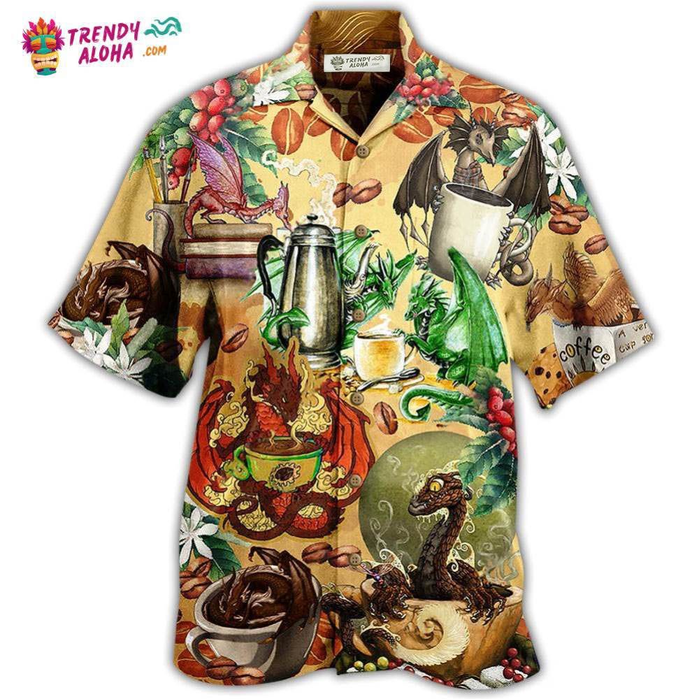 Dragon Love Coffee Every Time Hawaiian Shirt – Trendy Aloha
