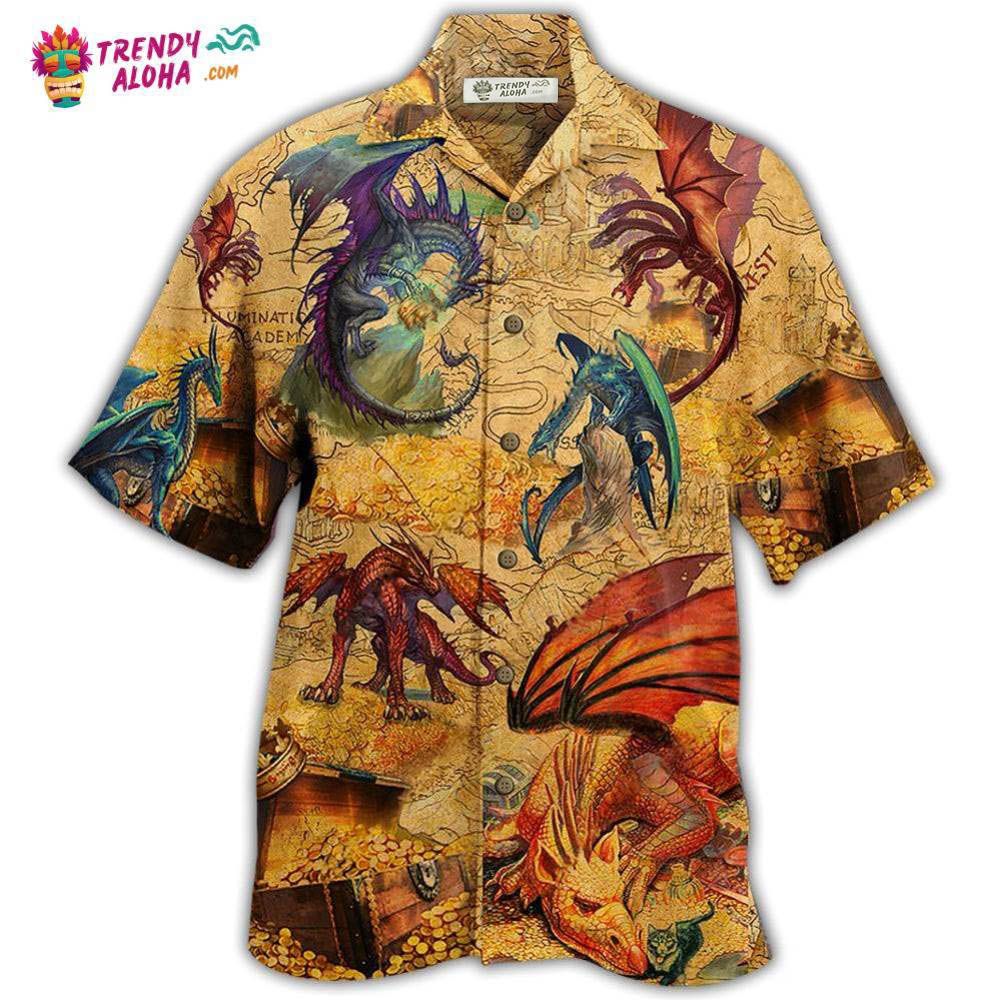 Dragon Love Gold Amazing Hawaiian Shirt – Trendy Aloha