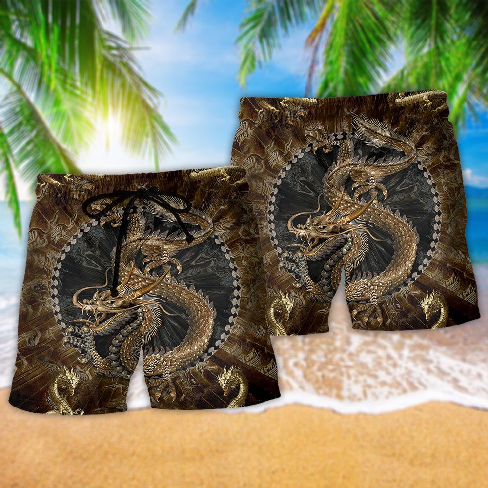 Dragon Love Life Cool Style Trendy Aloha Hawaiian Beach Shorts
