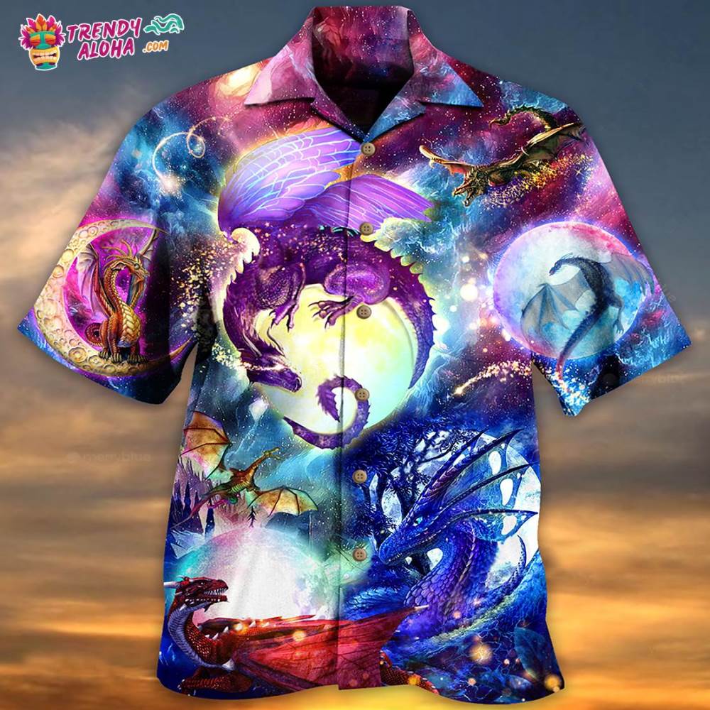 Dragon Love Life Galaxy Sky Hawaiian Shirt – Trendy Aloha