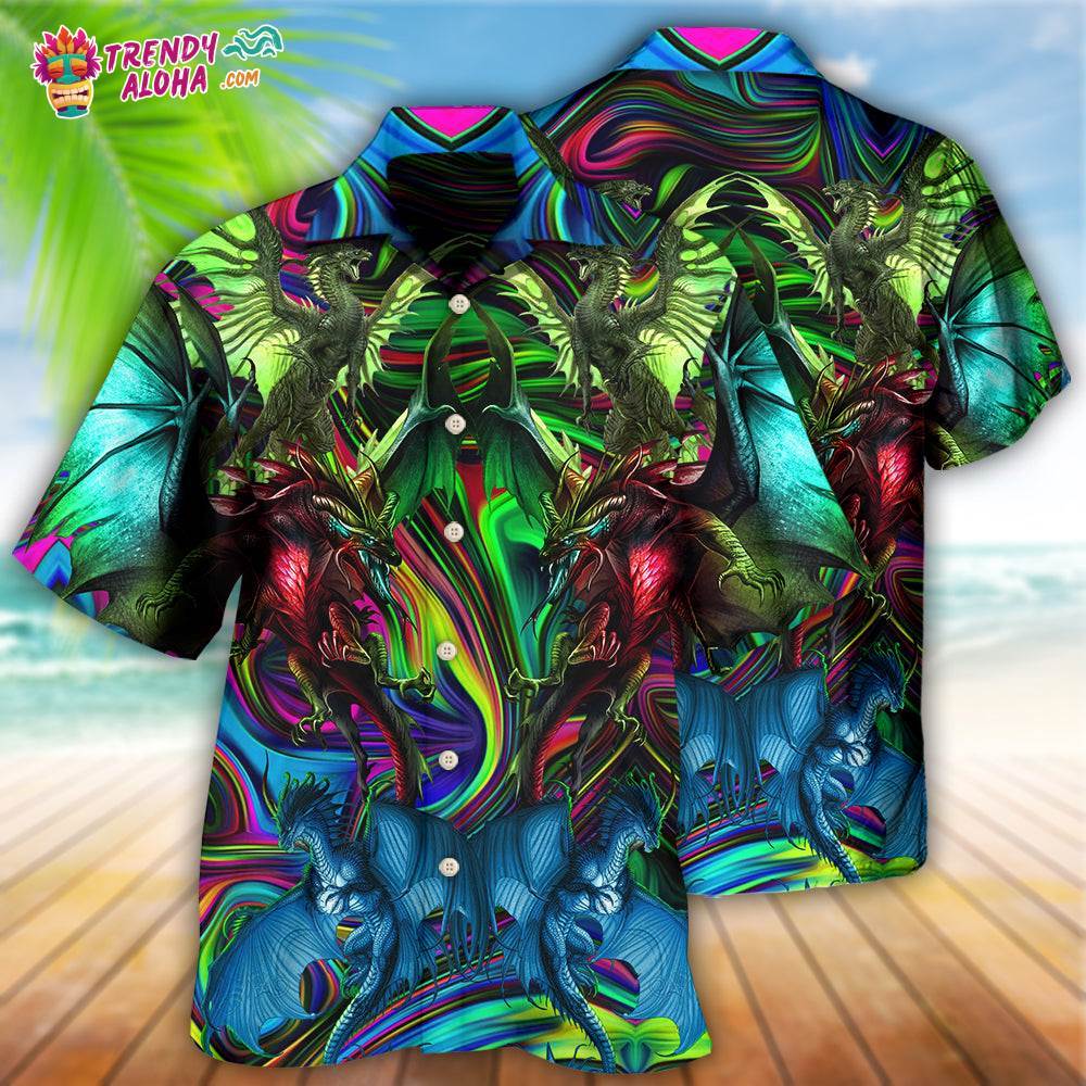 Dragon Lover Colorful Style Hawaiian Shirt – Trendy Aloha