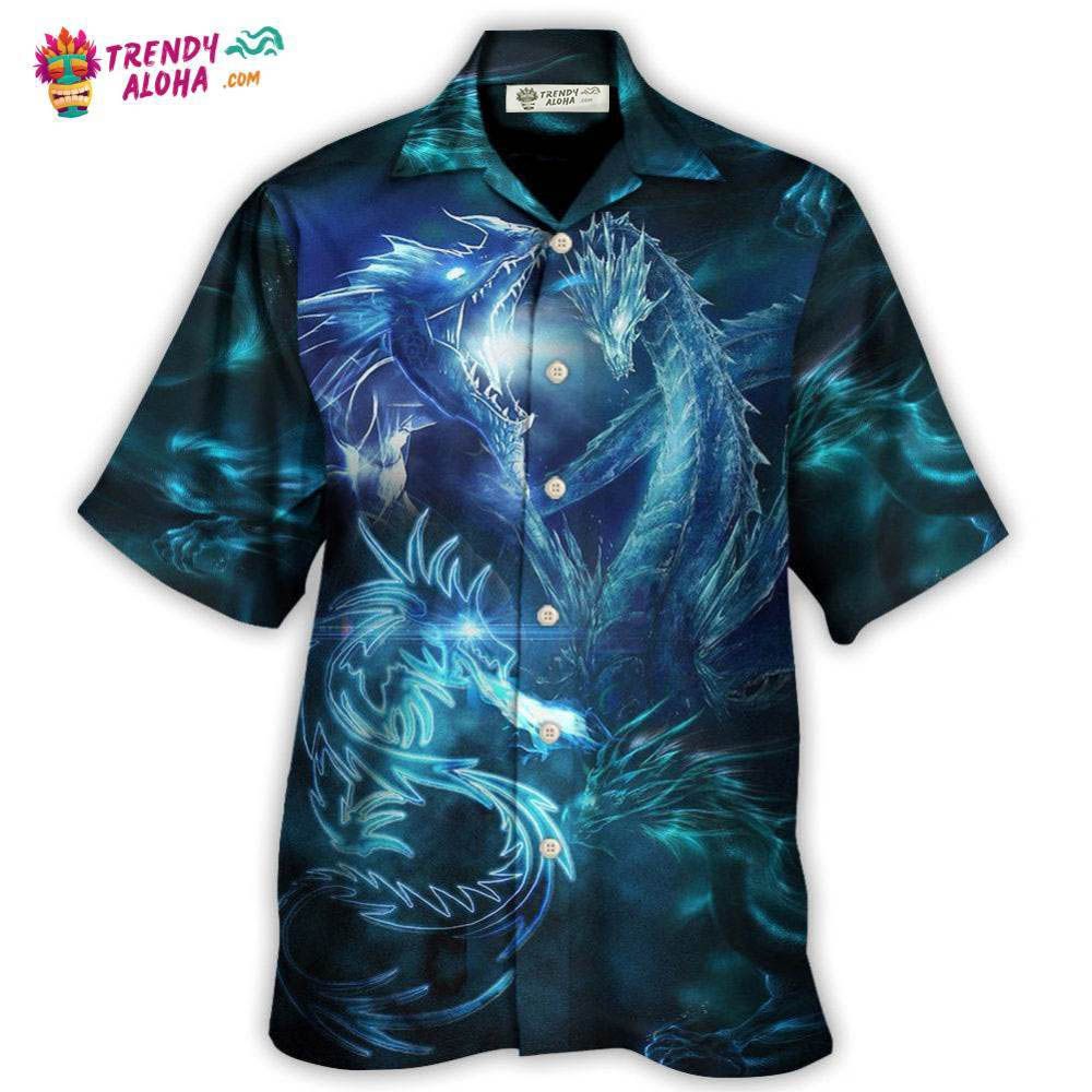 Dragon Neon Lighting Bright Led Hawaiian Shirt – Trendy Aloha