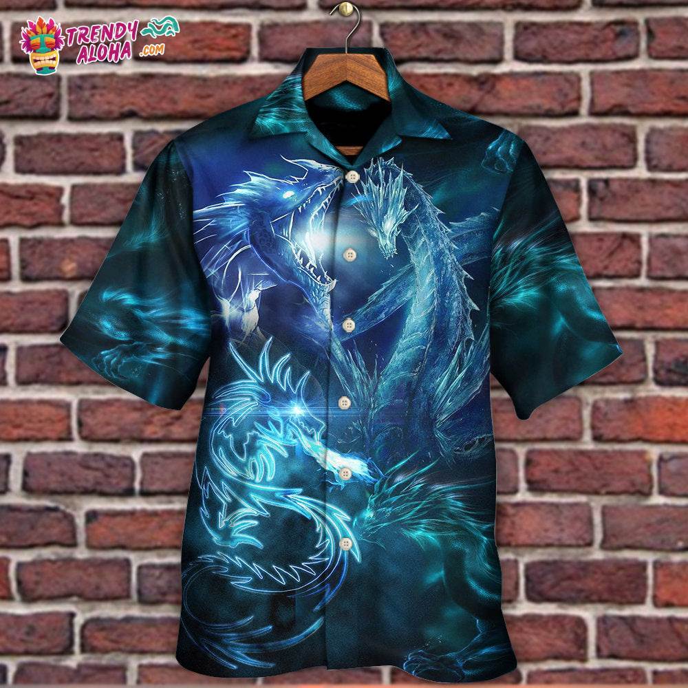 Dragon Neon Lighting Bright Led Hawaiian Shirt – Trendy Aloha