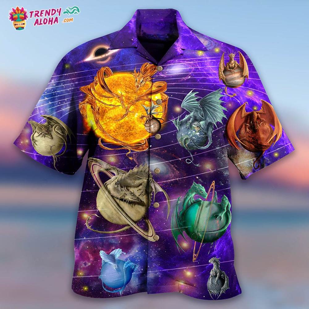 Dragon Planet Love Life In To The Galaxy Hawaiian Shirt – Trendy Aloha