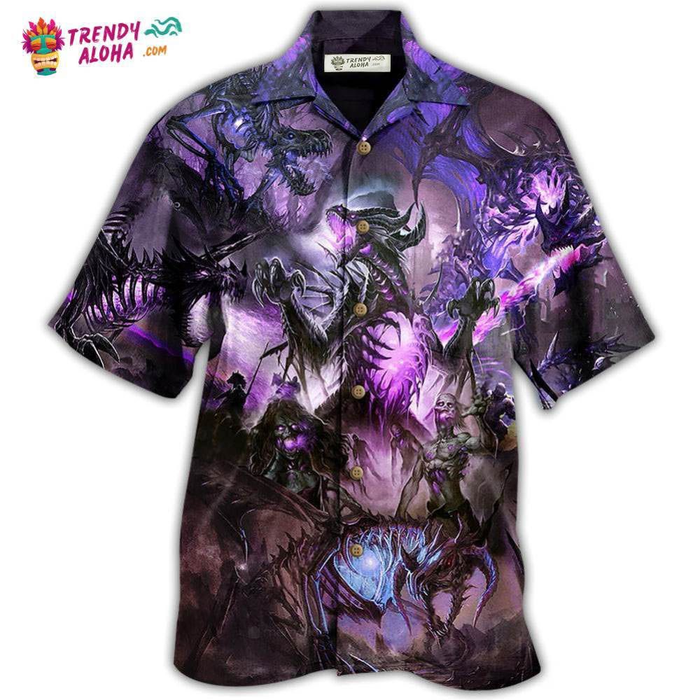 Dragon Purple Skull Love Life Hawaiian Shirt – Trendy Aloha