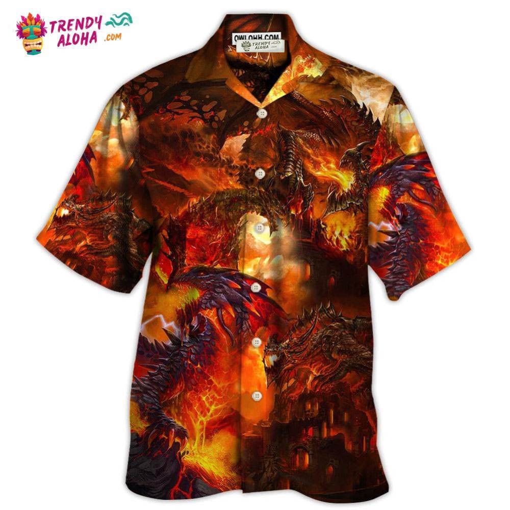 Dragon Red Style Hawaiian Shirt – Trendy Aloha