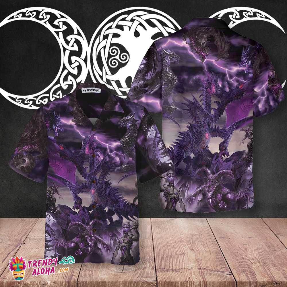Dragon Skeleton Hawaiian Shirt, Monster Dragon Shirt For Men And Women