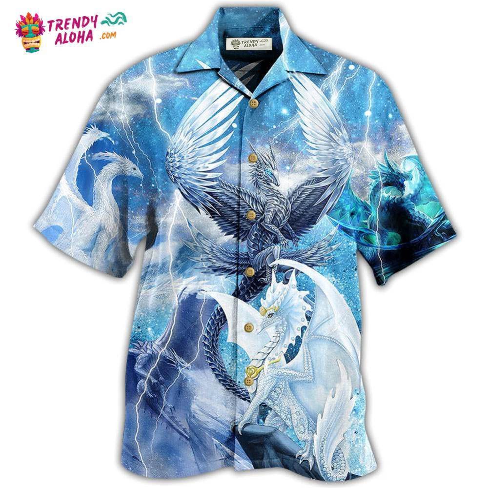 Dragon Snow Love Life Amazing Galaxy Sky Hawaiian Shirt – Trendy Aloha