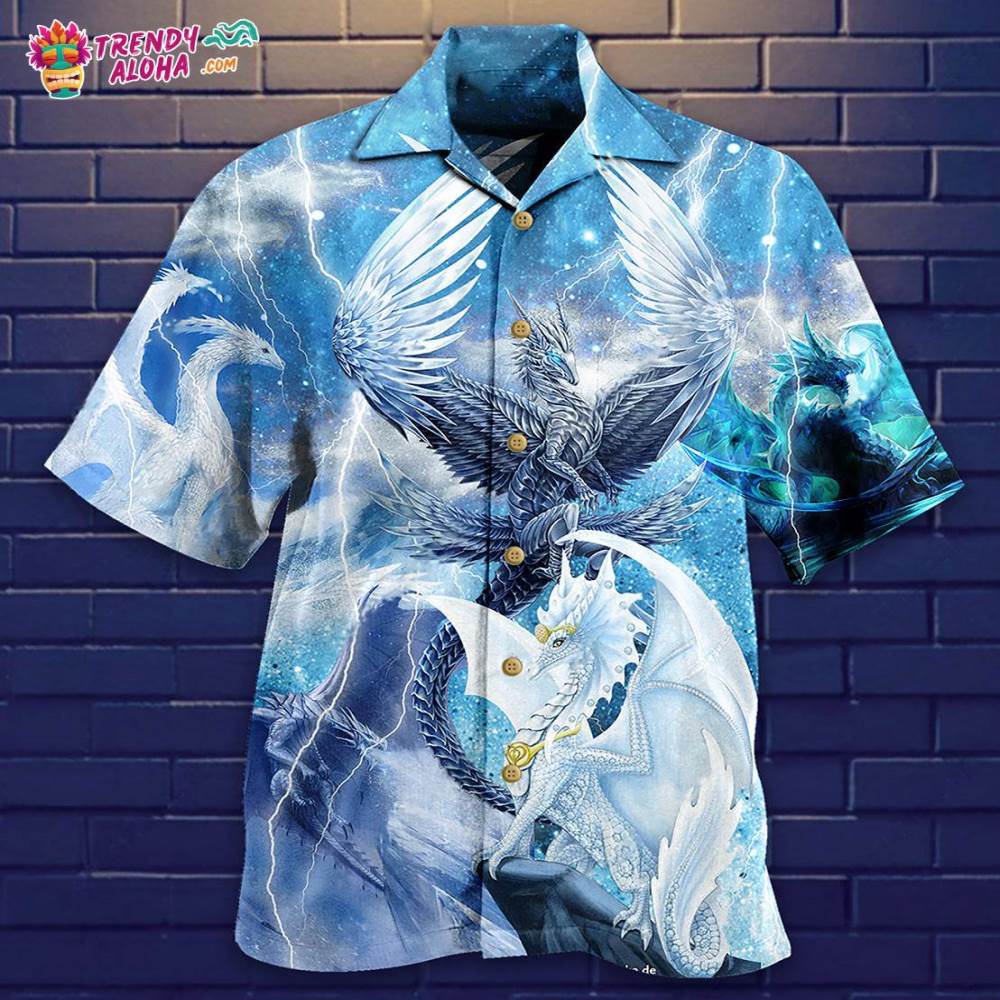 Dragon Snow Love Life Amazing Galaxy Sky Hawaiian Shirt – Trendy Aloha