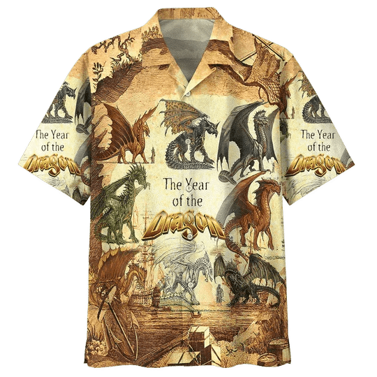 Dragon Trendy Hawaiian Shirt, Vintage Dragon Trendy Hawaiian Shirt, Dragon Hawaii Shirt For Men Women