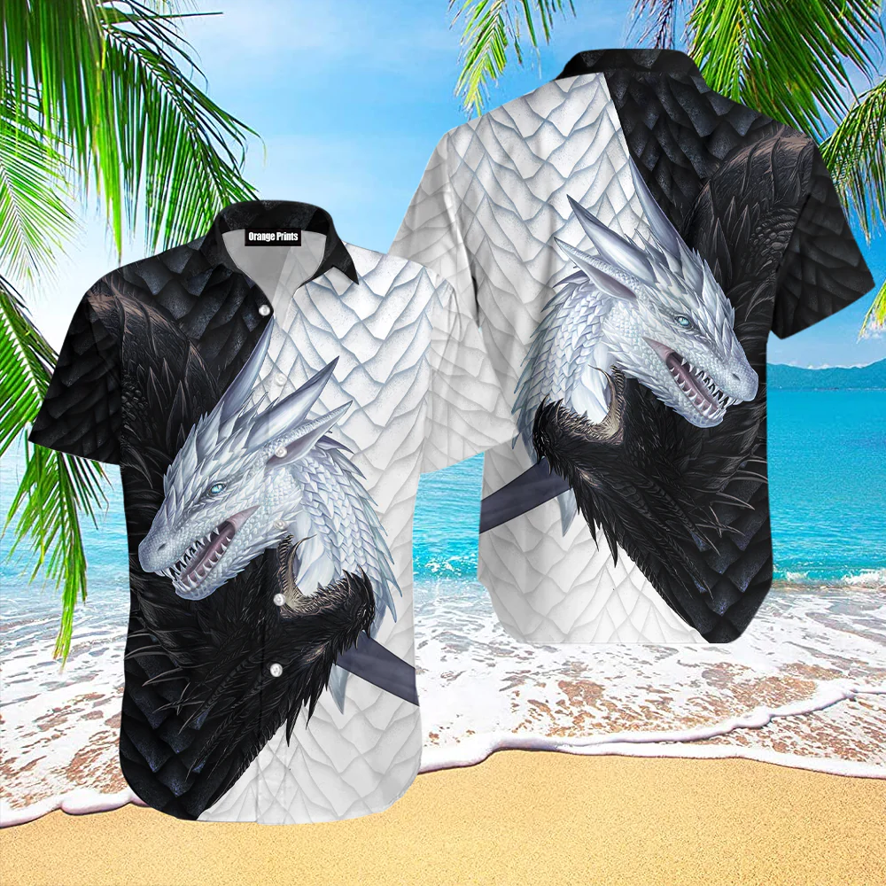 Dragon Yin Yang Trendy Hawaiian Shirt For