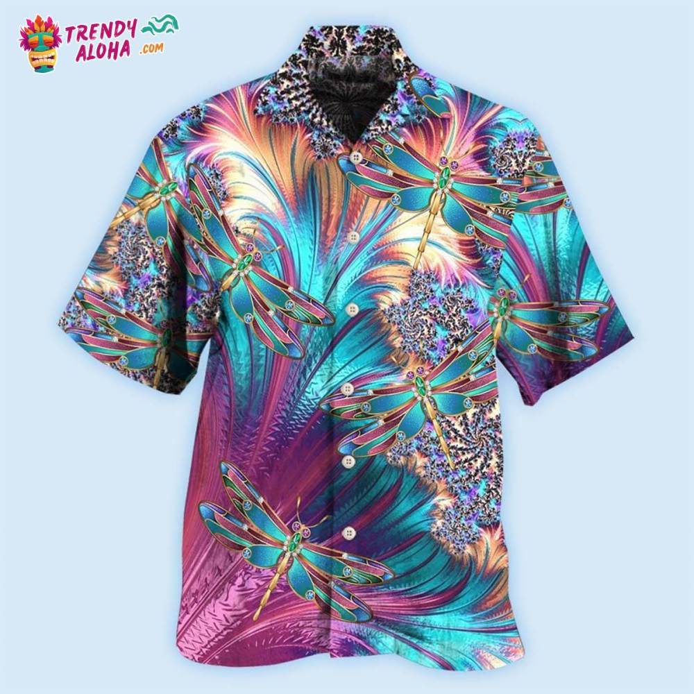 Dragonfly Loves Summer Vibes Hawaiian Shirt – Trendy Aloha