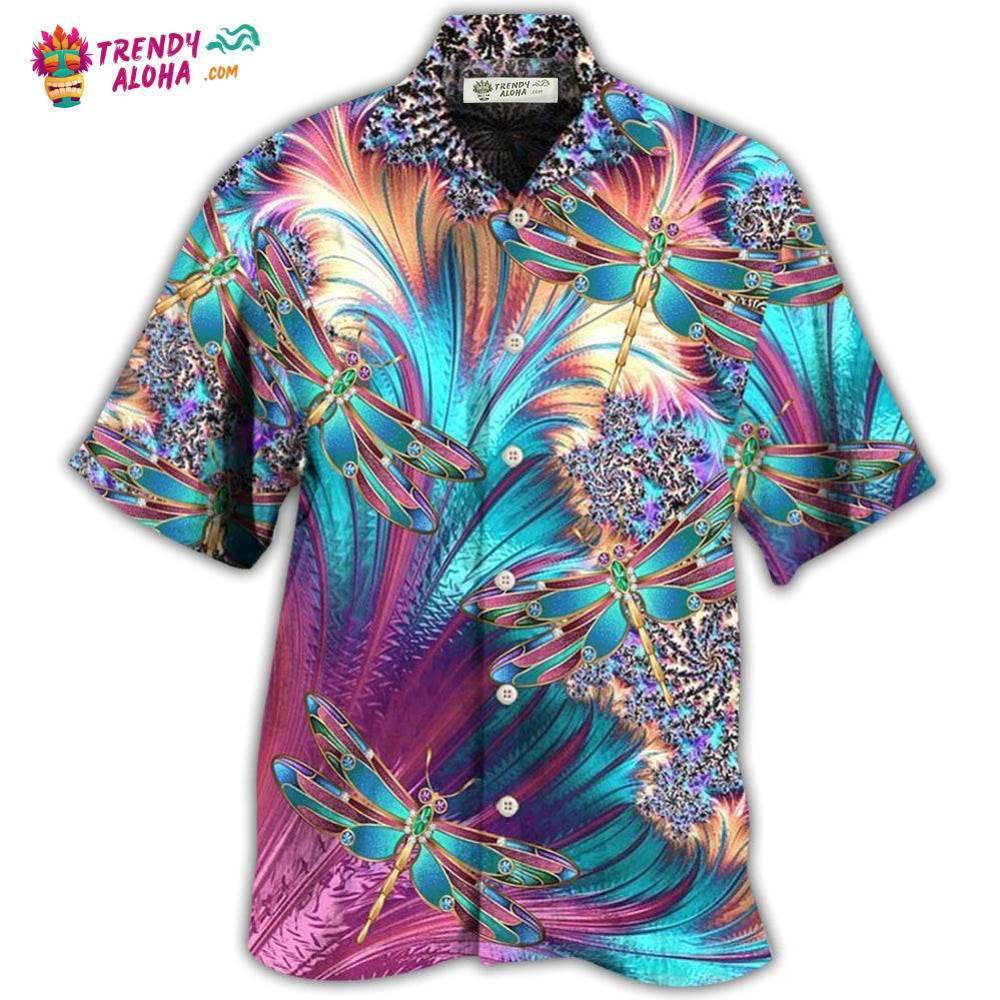 Dragonfly Loves Summer Vibes Hawaiian Shirt – Trendy Aloha