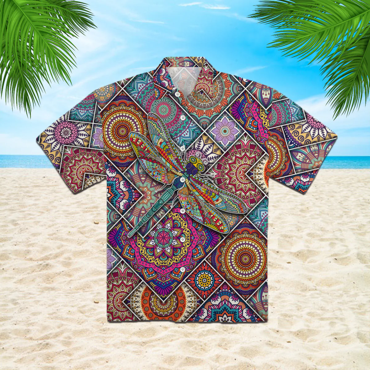 Dragonfly Mandala Trendy Hawaiian Shirt  Aloha Shirt