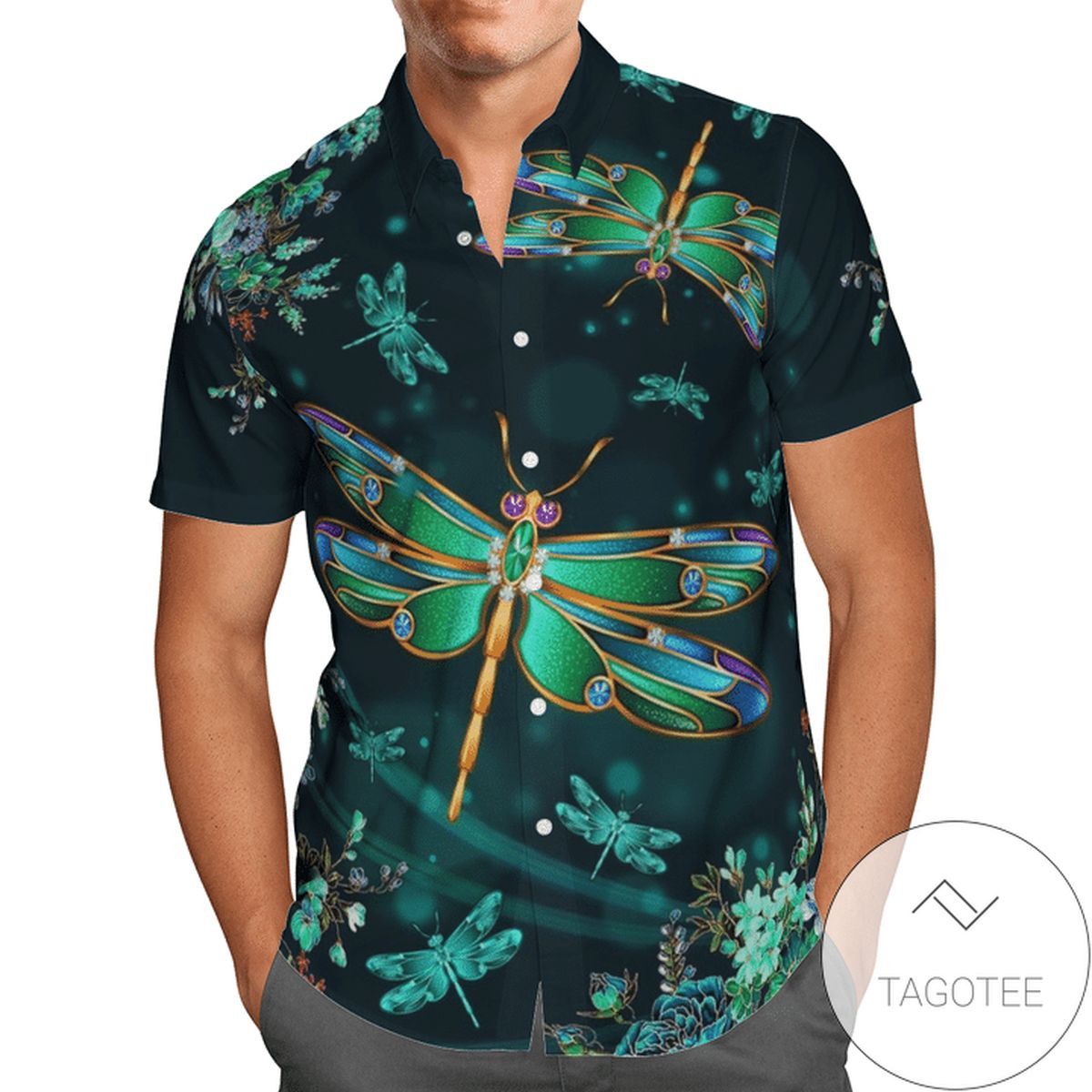 Dragonfly Themed Unique Hawaiian Shirt Exclusive Design