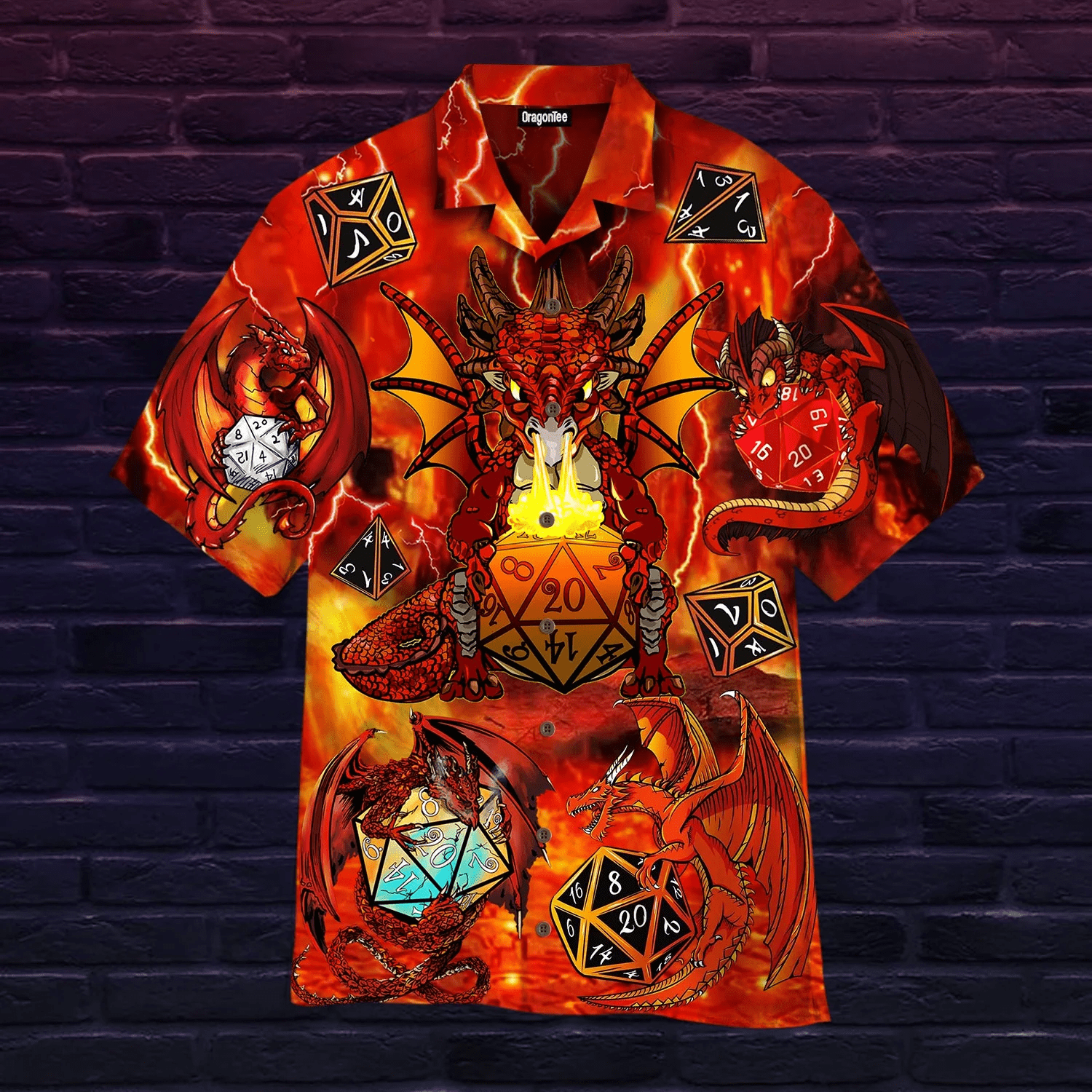 Dragons Dice Trendy Hawaiian Shirt  Aloha Shirt