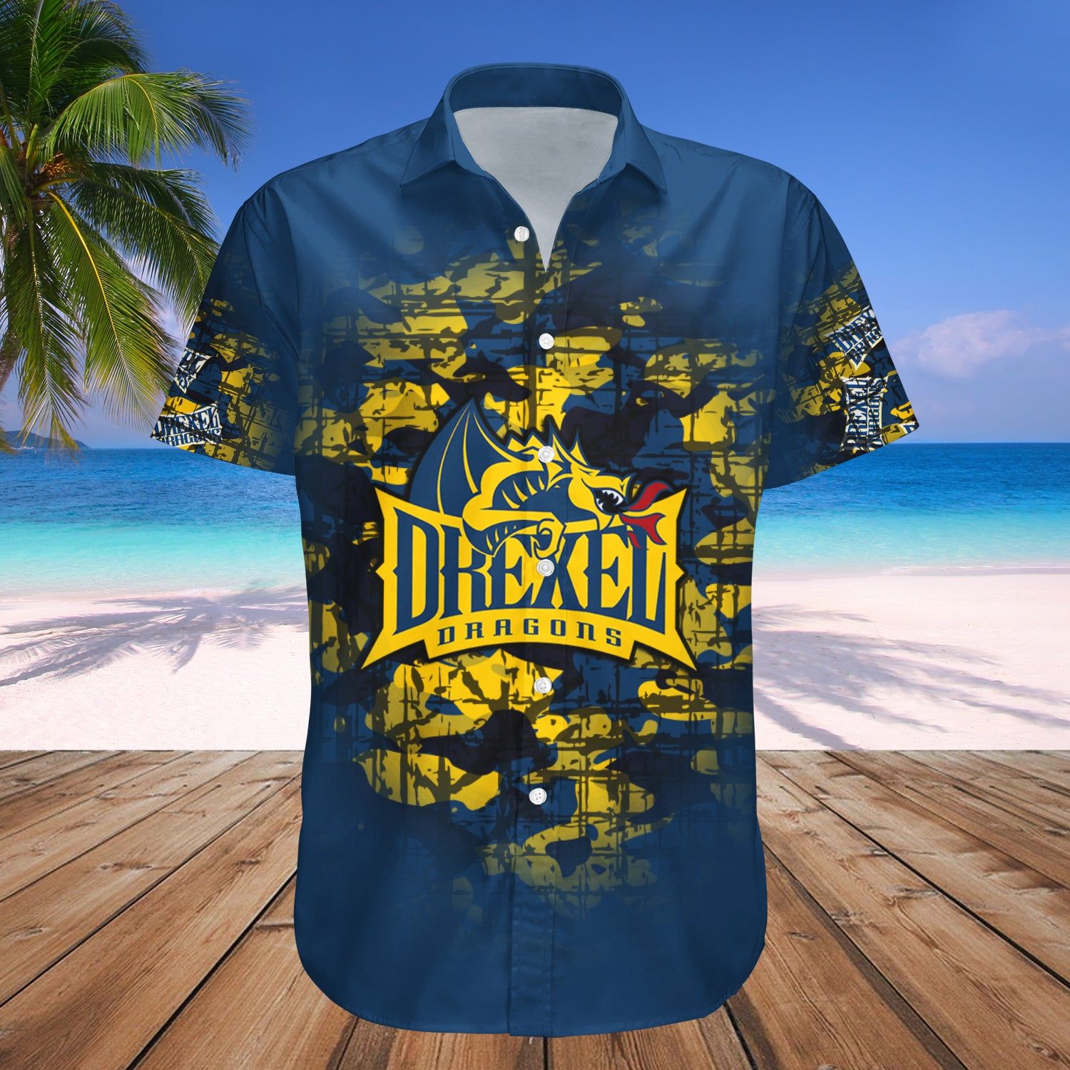 Drexel Dragons Hawaii Shirt Camouflage Vintage – NCAA