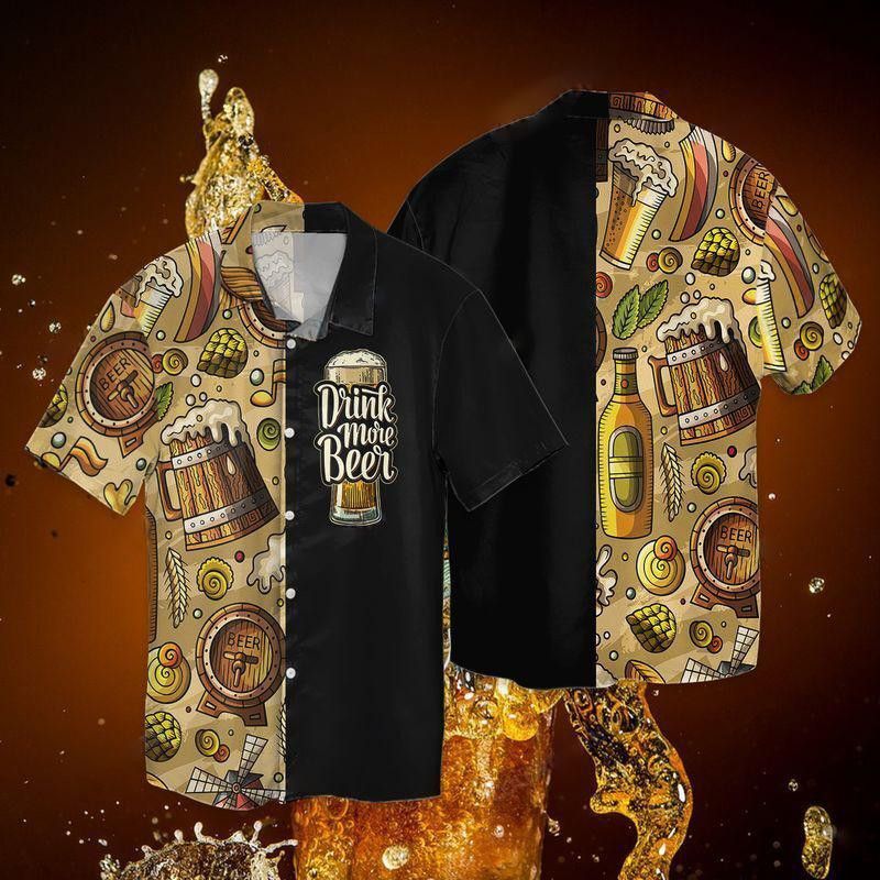Drink and Relax Beer Enthusiast’s Hawaiian Shirt
