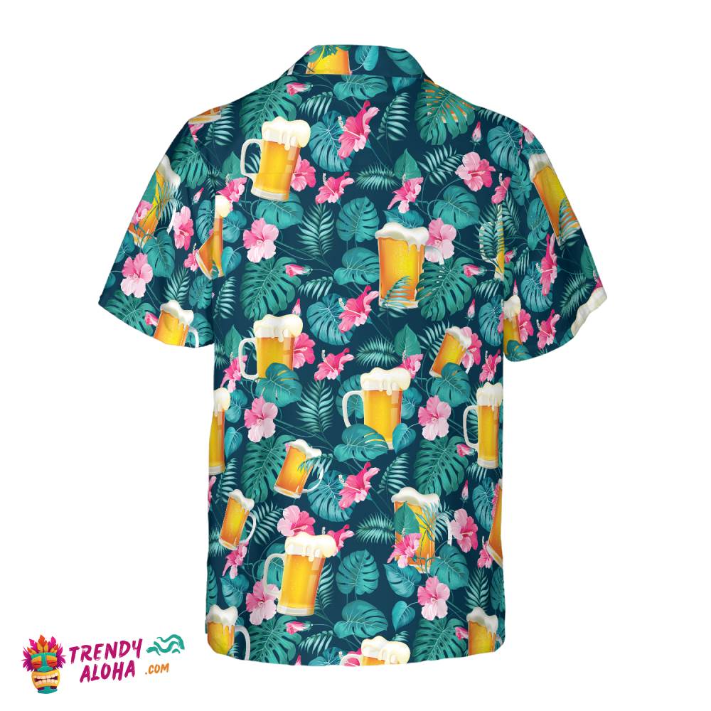 Drink Beer Alcohol Tropical Hawaiian Shirt