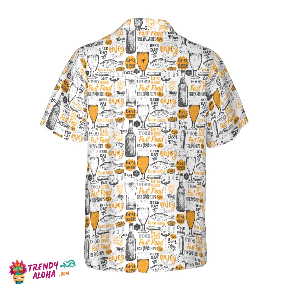 Drink Beer Eat Fish Hawaiian Shirt