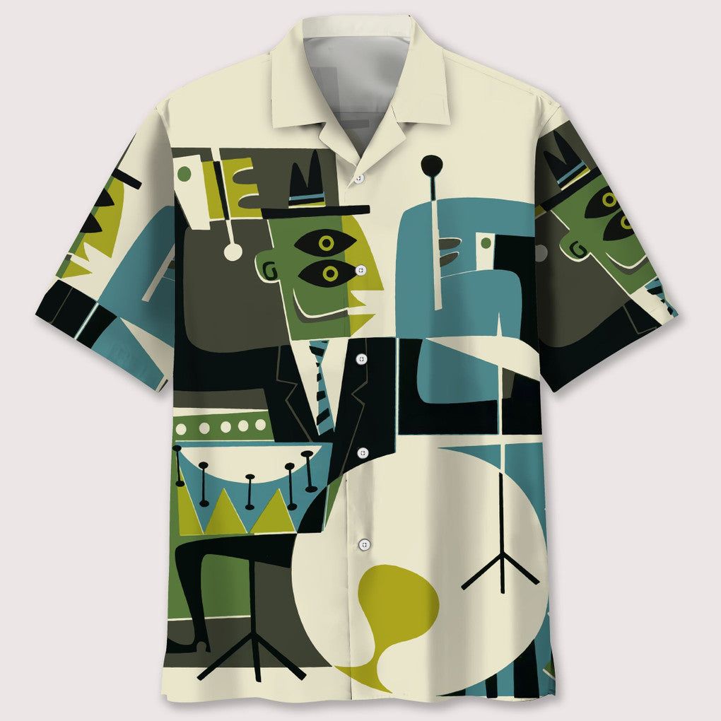 Drum Abstract Trendy Hawaiian Shirt