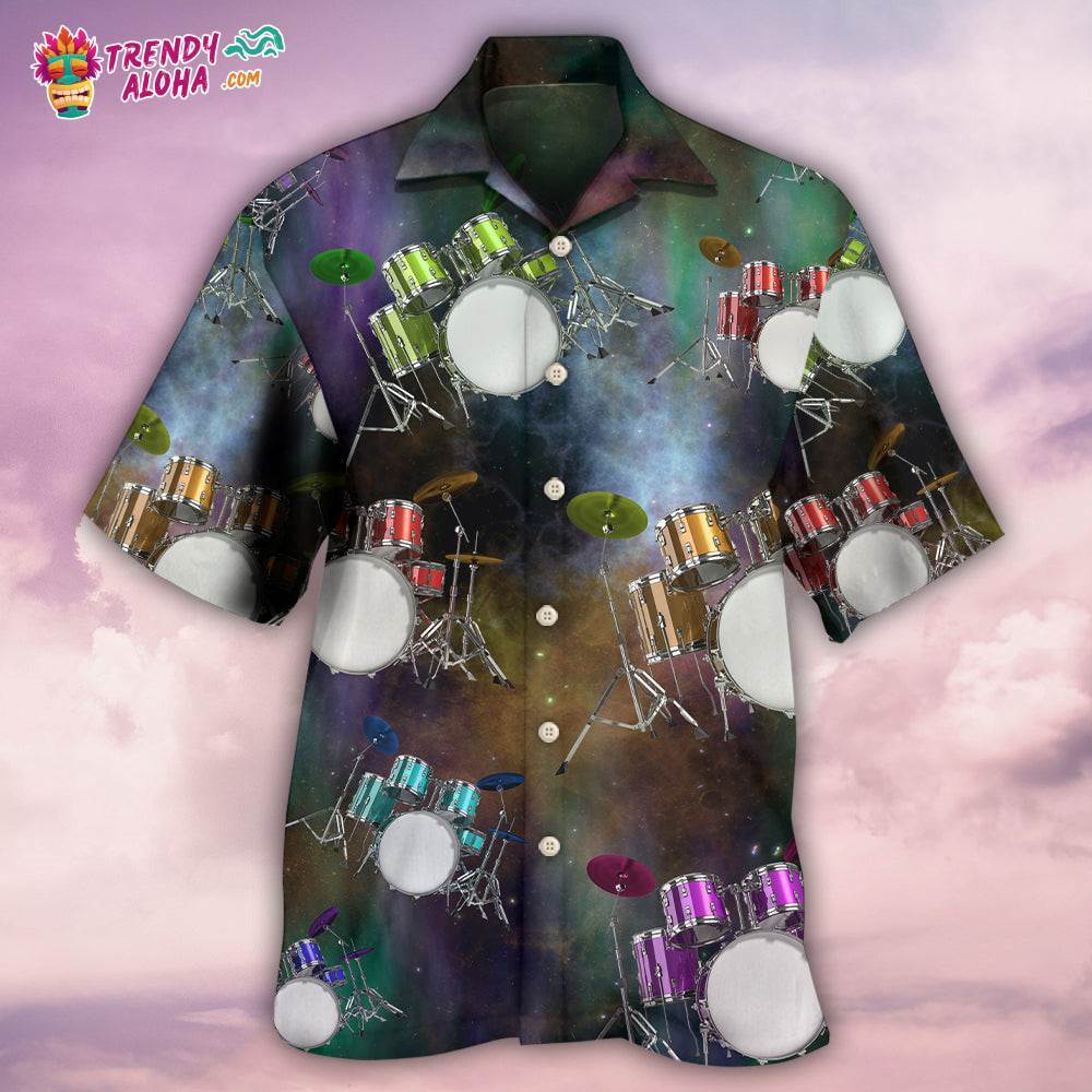 Drum Amazing Drums Galaxy Style Hawaiian Shirt – Trendy Aloha