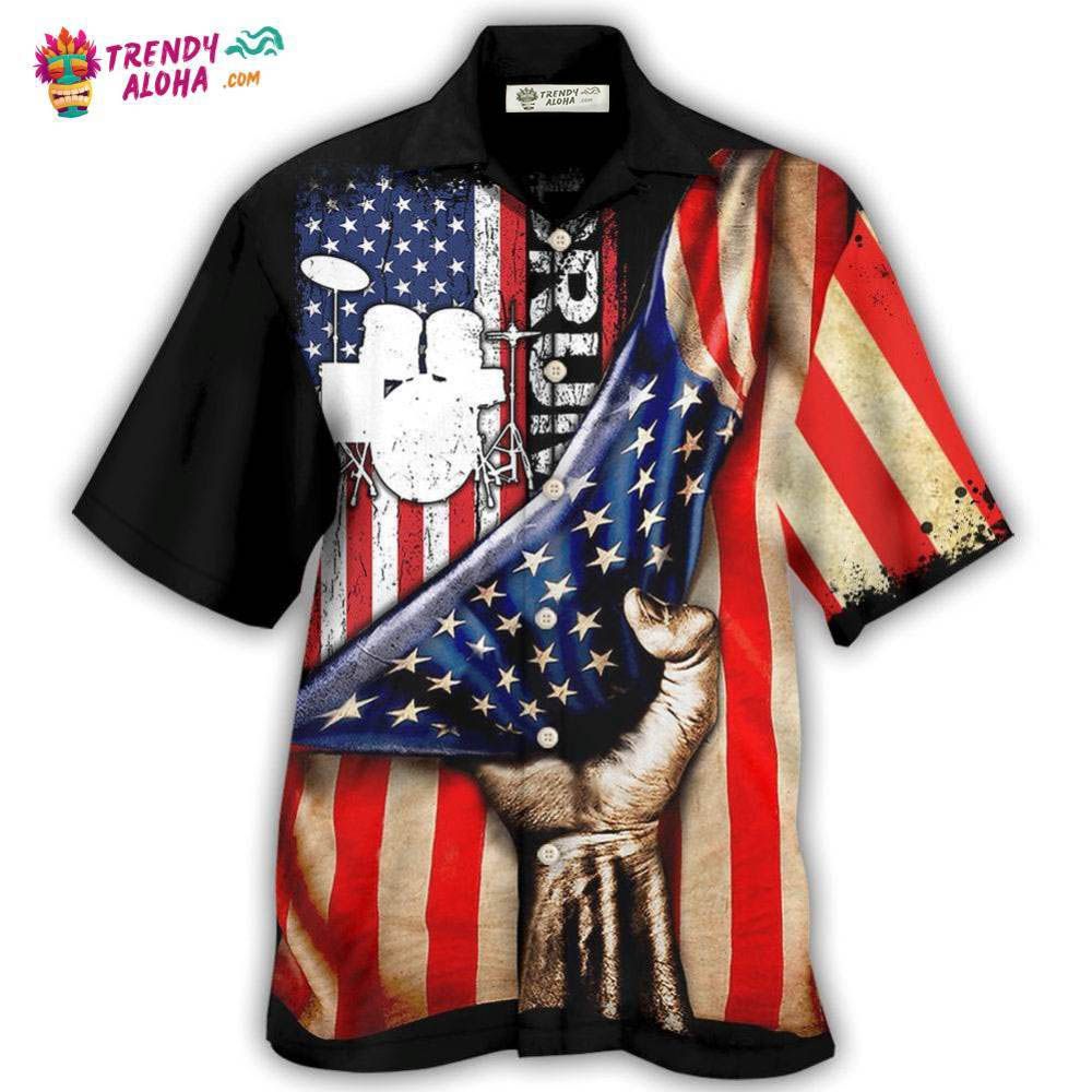 Drum Independence Day Hawaiian Shirt – Trendy Aloha Drum Independence Day Hawaiian Shirt – Trendy Aloha