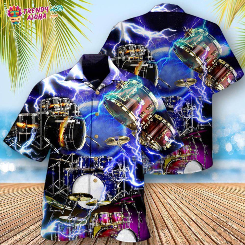 Drum Is My Cardio Lighting Style Hawaiian Shirt – Trendy Aloha