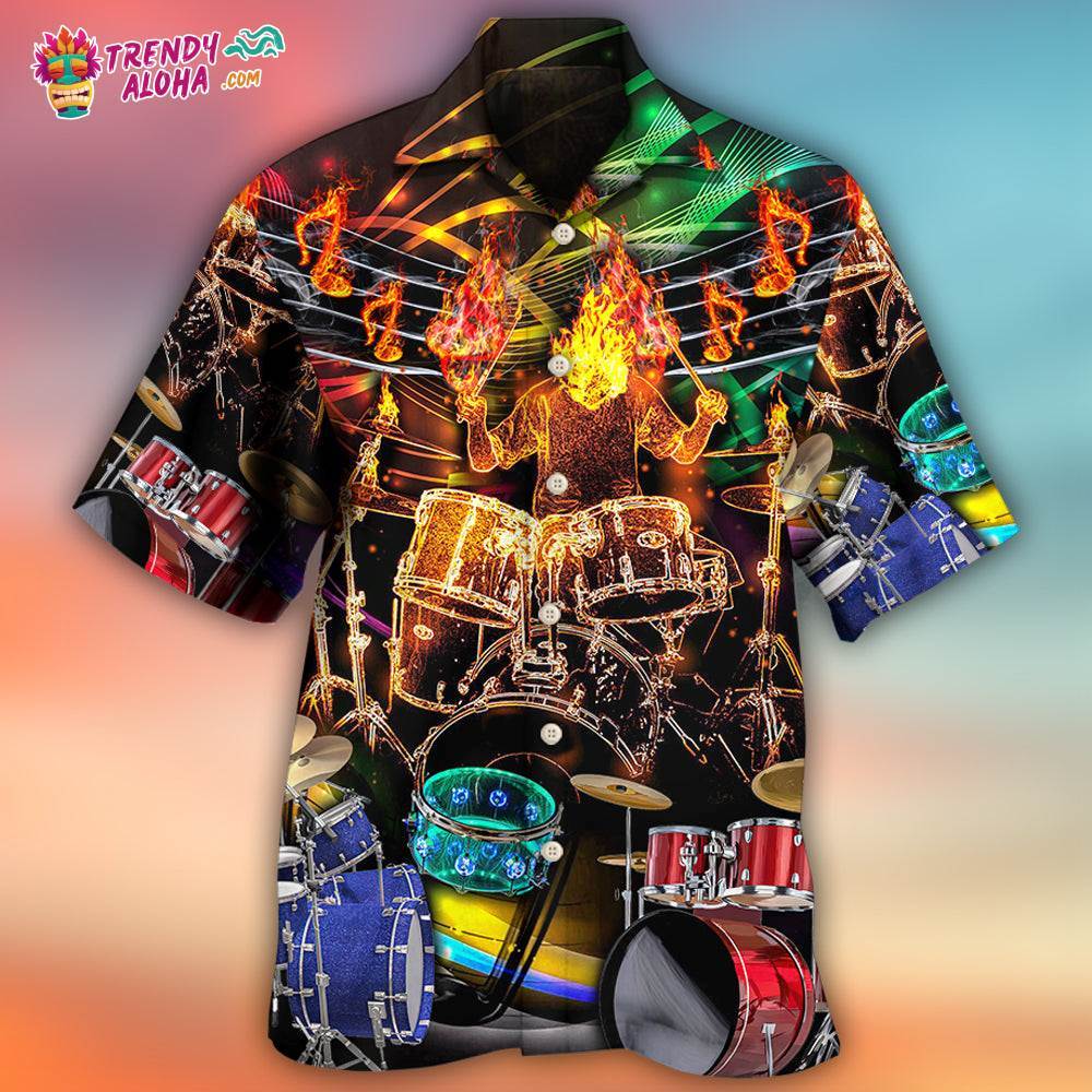 Drum Is My Life Light Colorful Style Hawaiian Shirt – Trendy Aloha