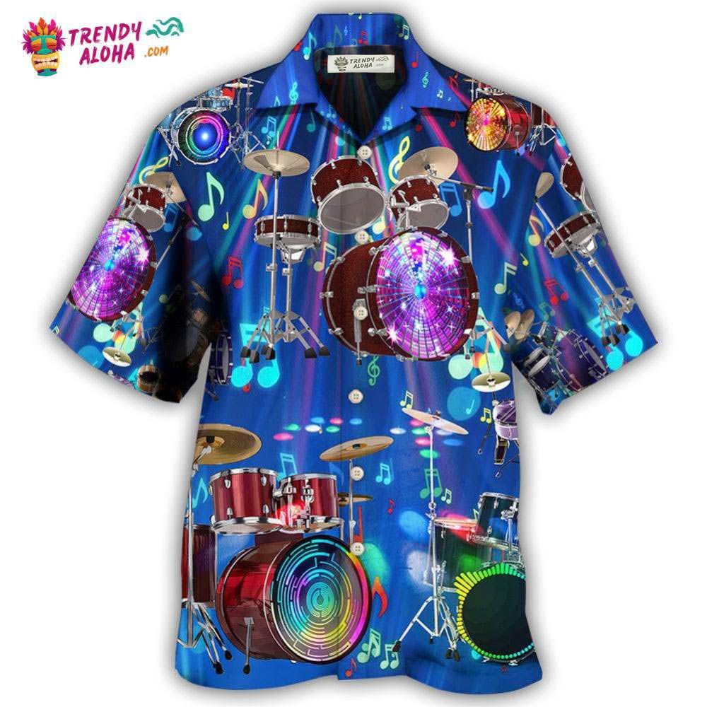 Drum Is My Life Light Neon Style Hawaiian Shirt – Trendy Aloha Drum Is My Life Light Neon Style Hawaiian Shirt – Trendy Aloha
