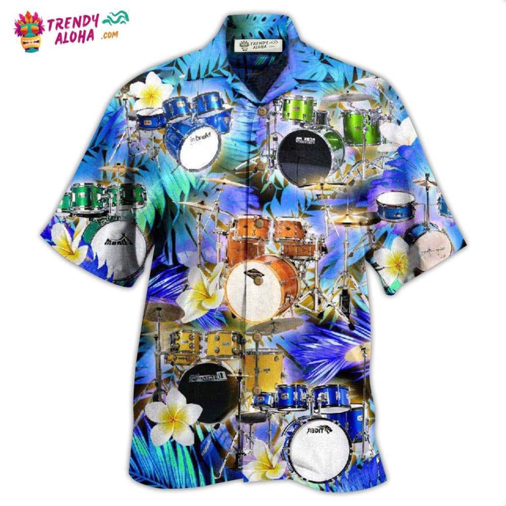 Drum Music Is Better With Drums And Plumerias Hawaiian Shirt – Trendy Aloha Drum Music Is Better With Drums And Plumerias Hawaiian Shirt – Trendy Aloha