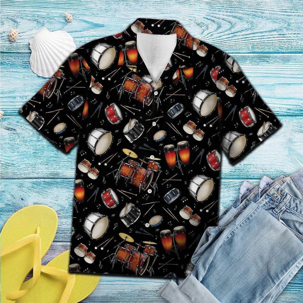 Drum Retro Multicolor Best Trendy Hawaiian Shirt