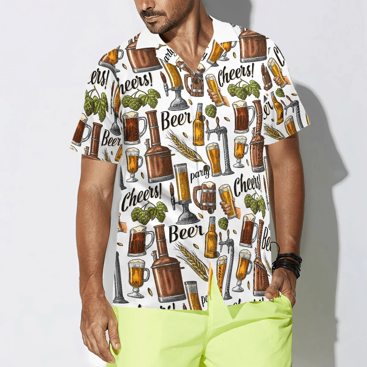 Druncle Trendy Hawaiian Shirt For Men, Beer Cheers Shirt For Men