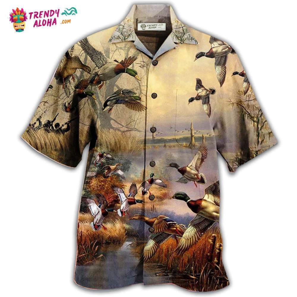 Duck Amazing Vintage Wild Duck Hawaiian Shirt – Trendy Aloha