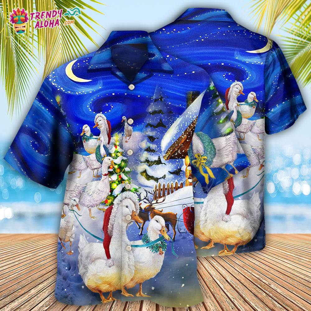 Duck Christmas Light All Night Hawaiian Shirt – Trendy Aloha