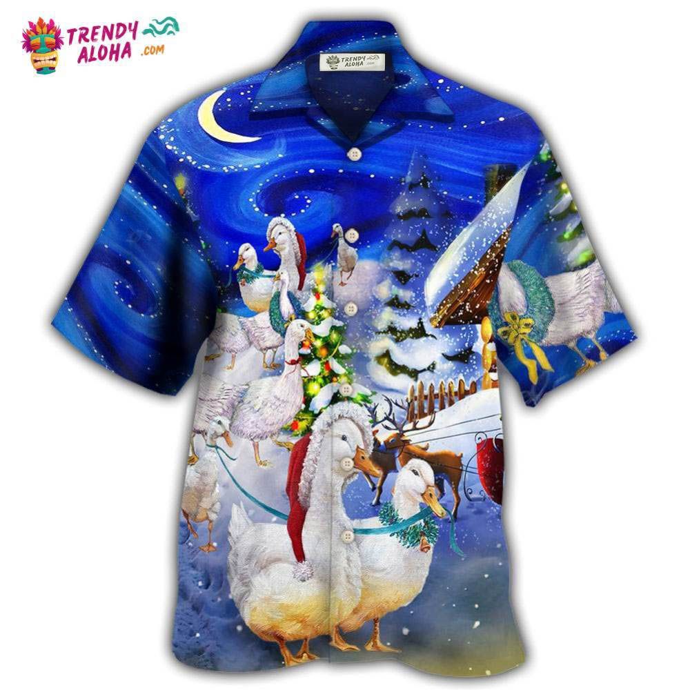 Duck Christmas Light All Night Hawaiian Shirt – Trendy Aloha Duck Christmas Light All Night Hawaiian Shirt – Trendy Aloha