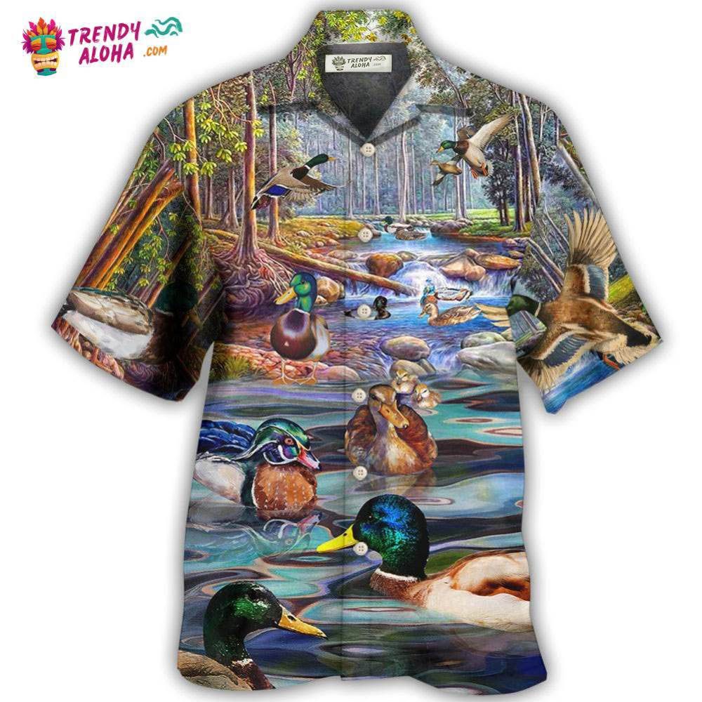 Duck Love Lake And Fly Cool Hawaiian Shirt – Trendy Aloha Duck Love Lake And Fly Cool Hawaiian Shirt – Trendy Aloha