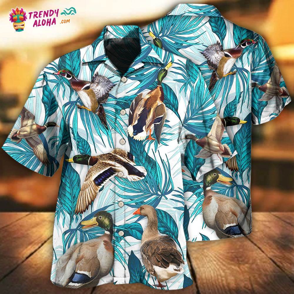 Duck Tropical Leaf Style Hawaiian Shirt – Trendy Aloha
