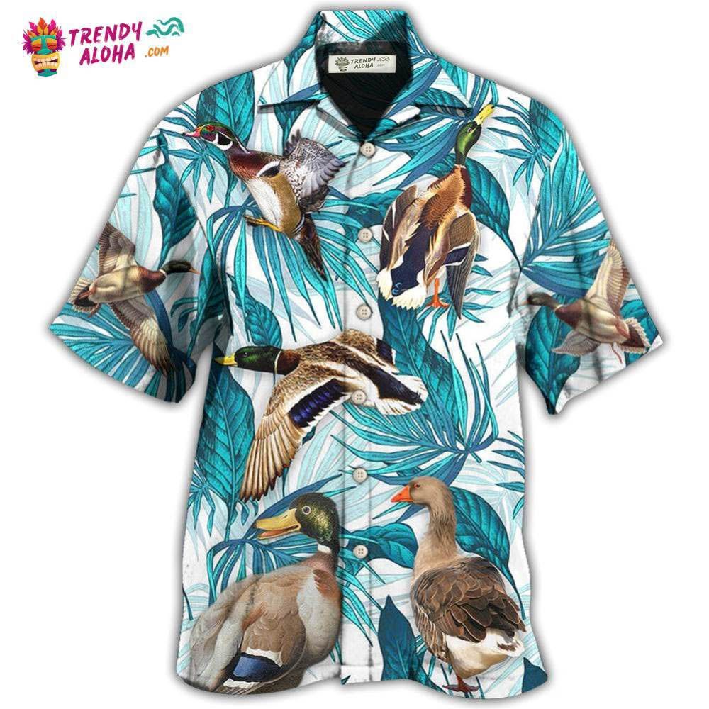 Duck Tropical Leaf Style Hawaiian Shirt – Trendy Aloha