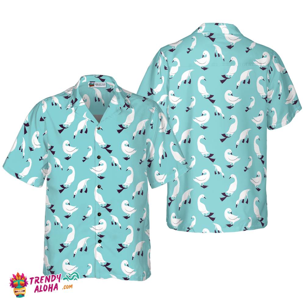 Ducks In Blue Hawaiian Shirt Ducks In Blue Hawaiian Shirt