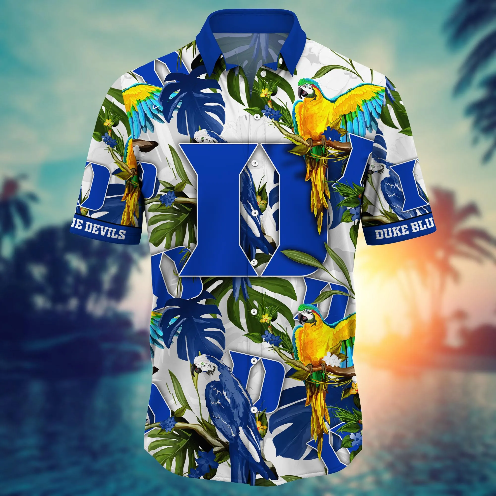 Duke Blue Devils NCAA Hawaiian Shirt Beach Daystime Aloha Shirt