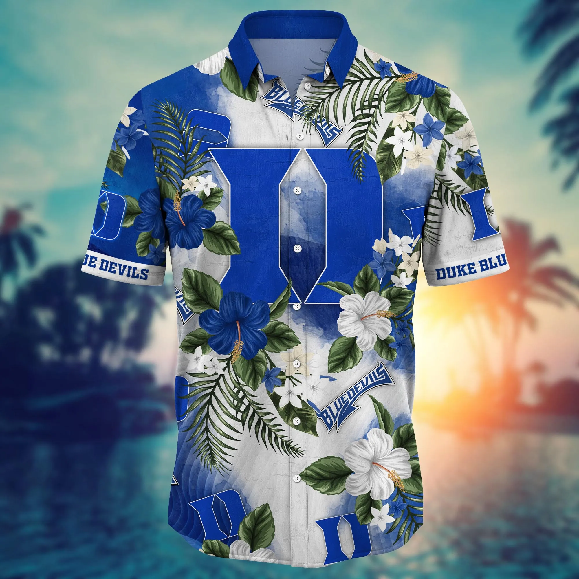 Duke Blue Devils NCAA Hawaiian Shirt Pool Daystime Aloha Shirt