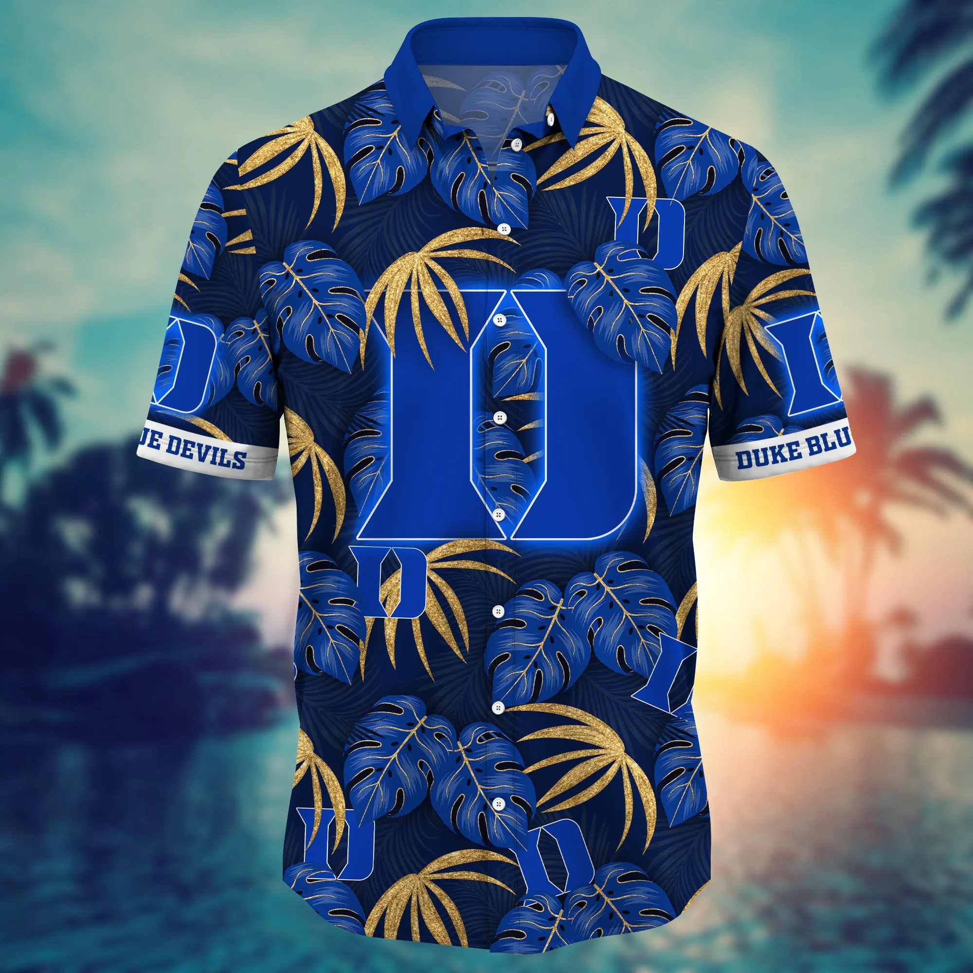 Duke Blue Devils NCAA Hawaiian Shirt Sun-Kissed Aloha Shirt