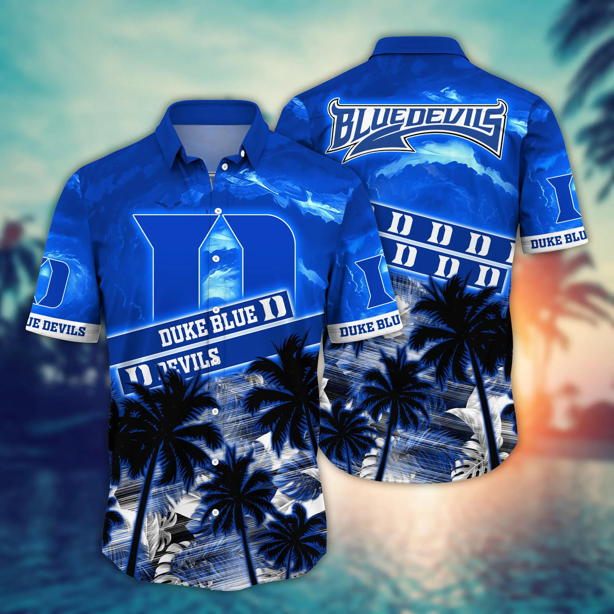 Duke Blue Devils NCAA Hawaiian Shirt Tropical Aloha Shirt Duke Blue Devils NCAA Hawaiian Shirt Tropical Aloha Shirt