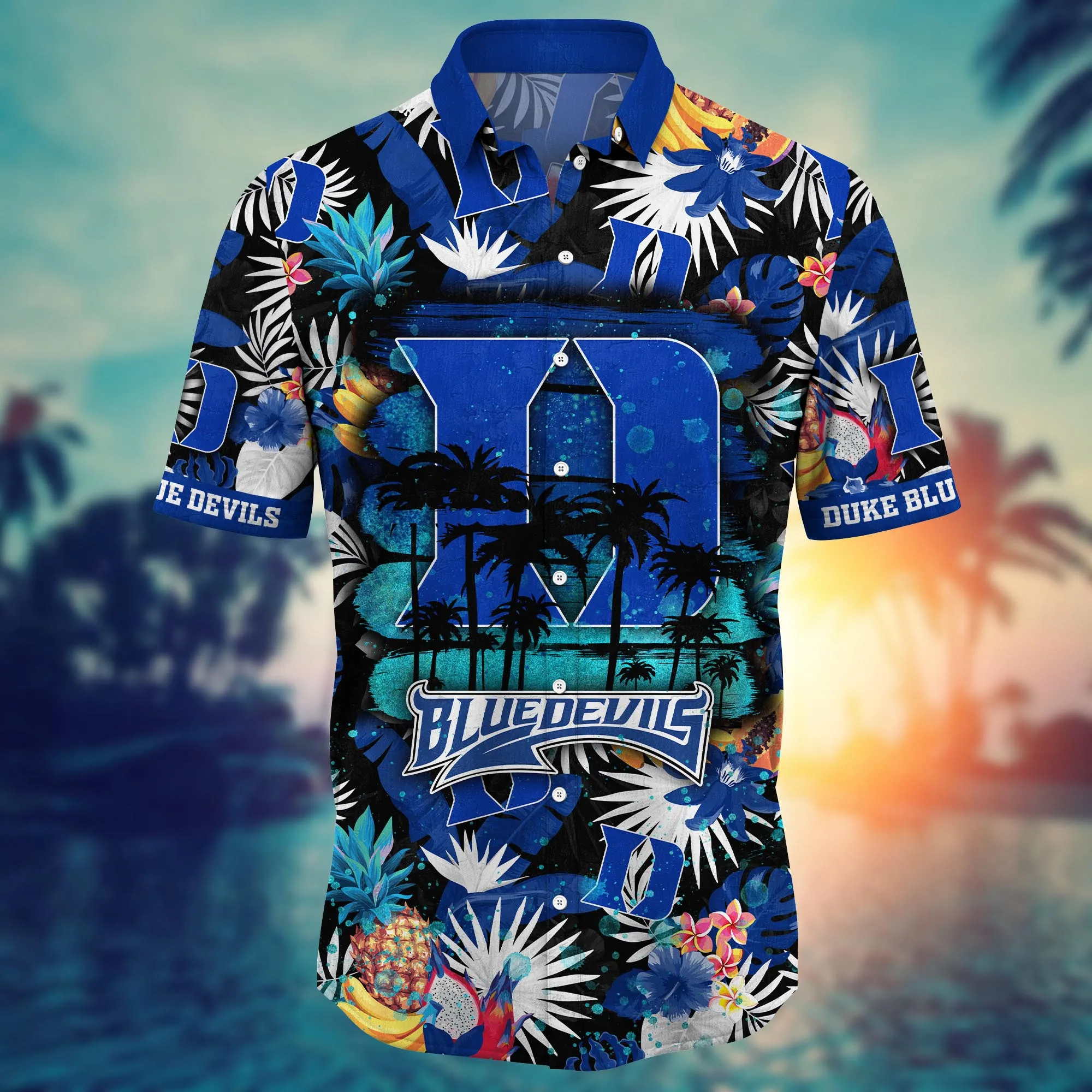 Duke Blue Devils NCAA Hawaiian Shirt Vacation Timetime Aloha Shirt