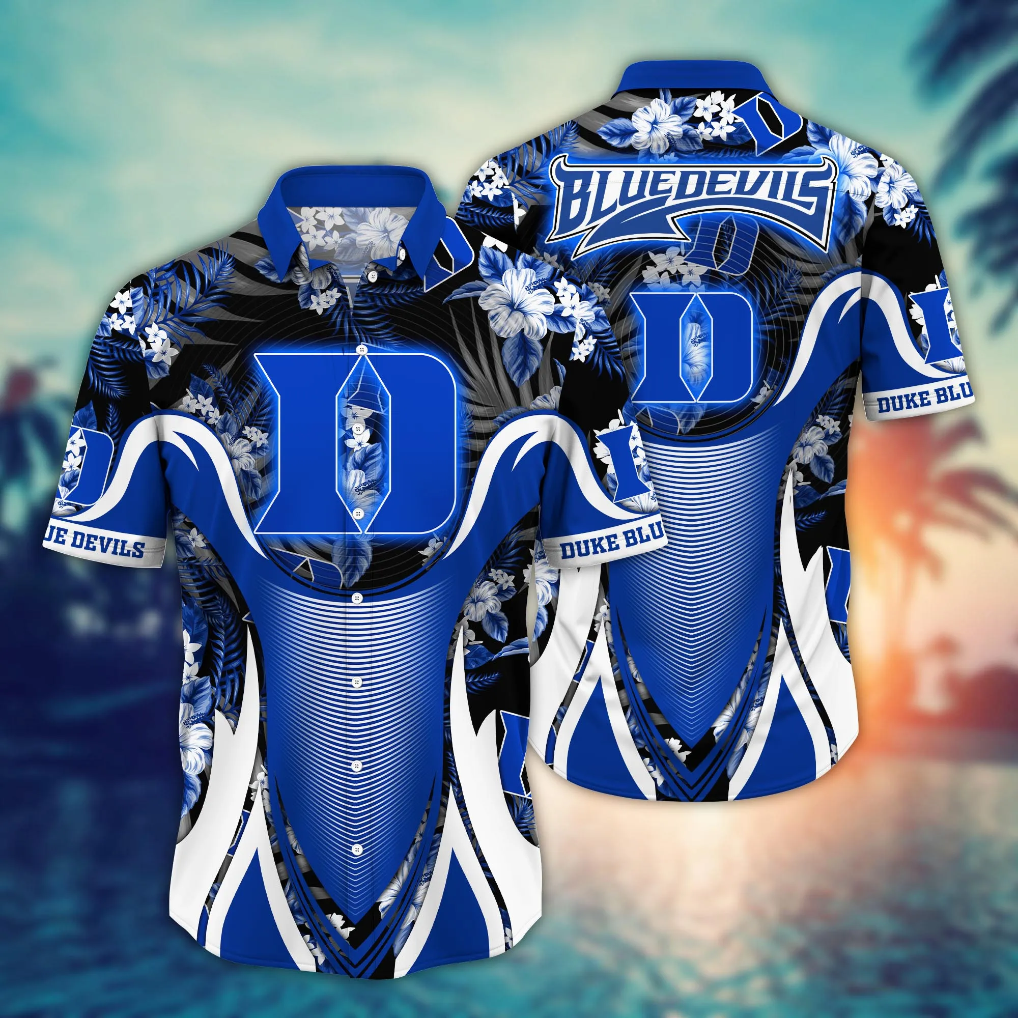 Duke Blue Devils NCAA Hawaiian Shirt Water Sports Aloha Shirt Duke Blue Devils NCAA Hawaiian Shirt Water Sports Aloha Shirt