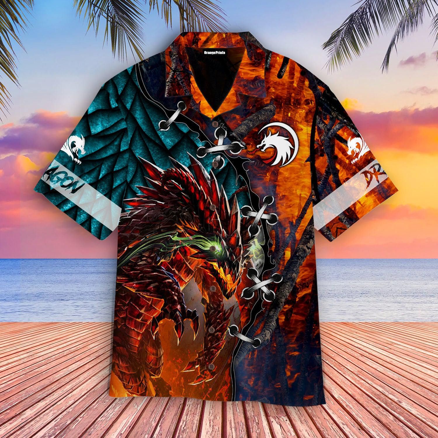 Dungeon Dragon Trendy Hawaiian Shirt For